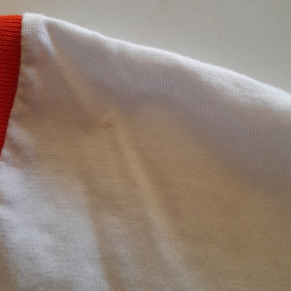 Levi’s Cropped Graphic Jordie T-Shirt Plus Size White Orange 1X - Picture 5 of 11